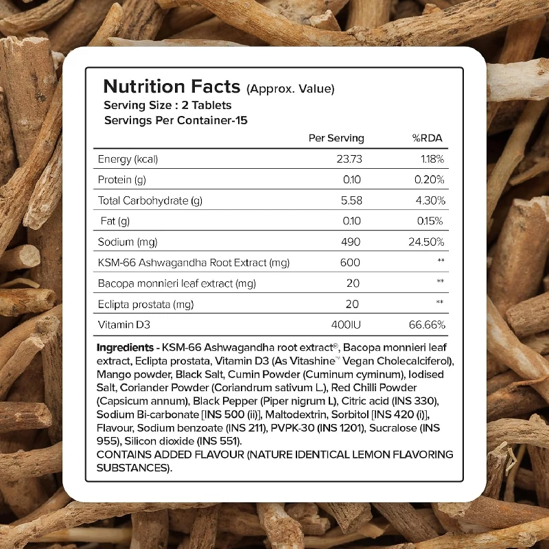 PLIX- THE PLANT FIX  KSM-66 Ashwagandha Gold Standard Effervescent, 225 g-6.webp